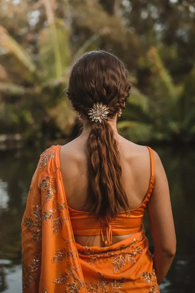 13. Half Up Twist with Pin