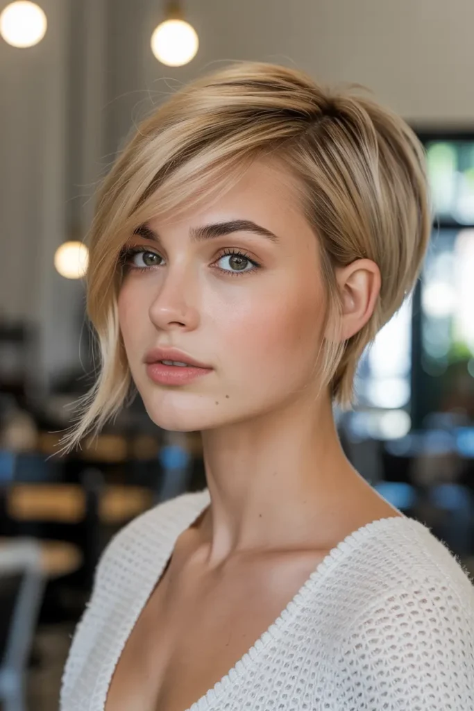 20 Pixie Cuts for All Face Shapes, Find Your Style 13 13. Long Side Swept Pixie