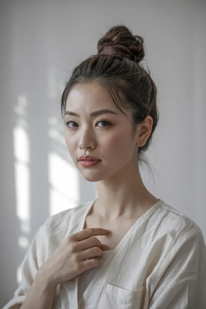 13. Sleek Top Knot Bun