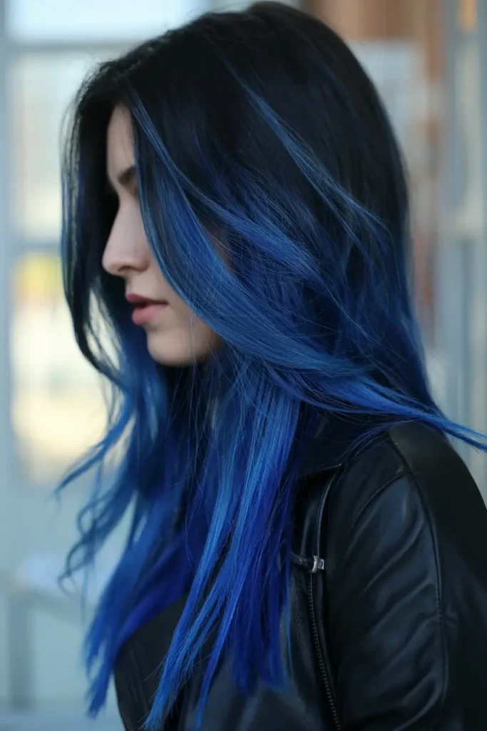 13. Vibrant Dark Blue Highlights