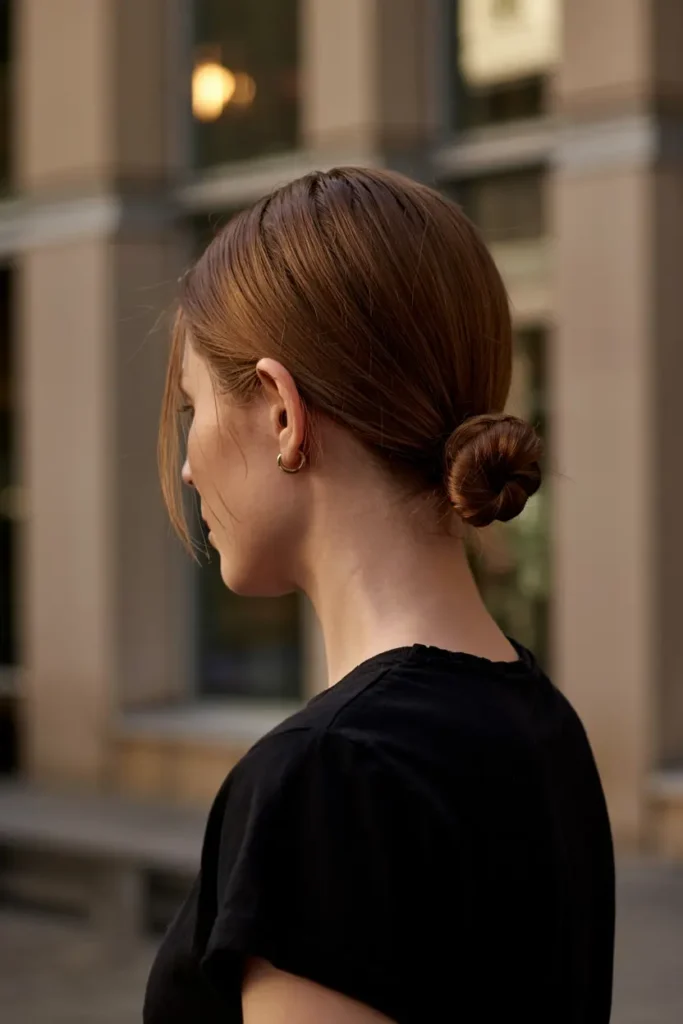 The Lazy Girl’s Guide to Easy Bob Hairstyles 13 13.Bob with Low Bun 2