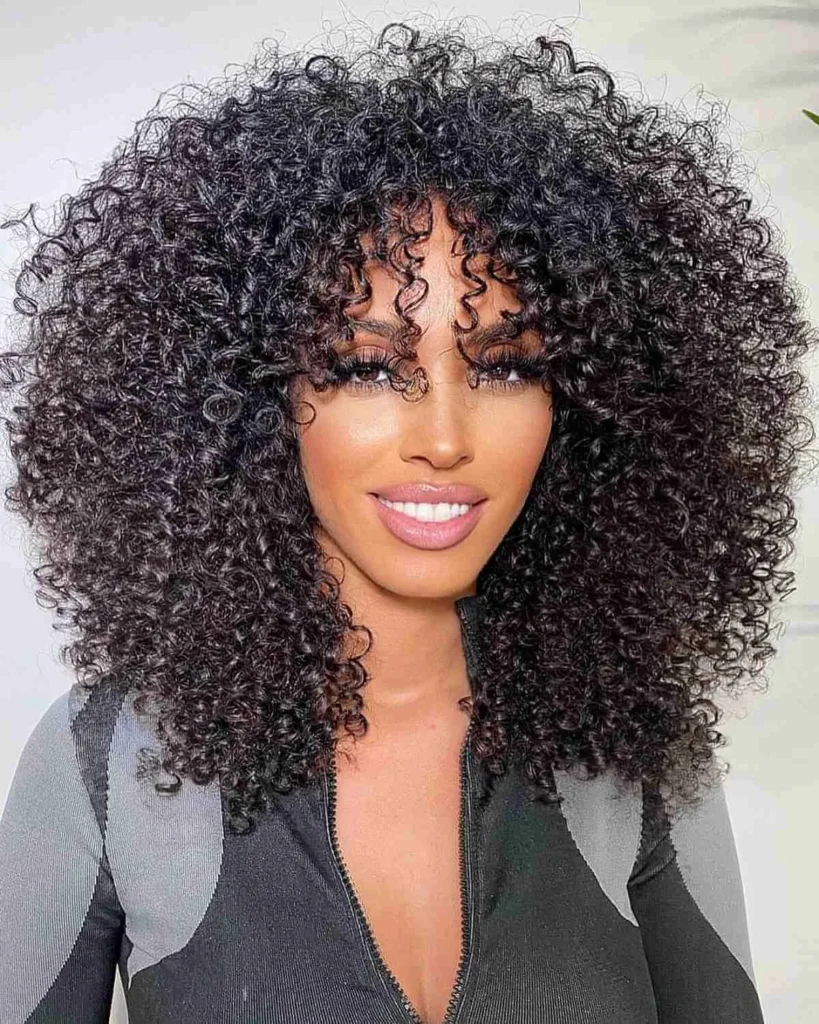 Textured Curly Bangs