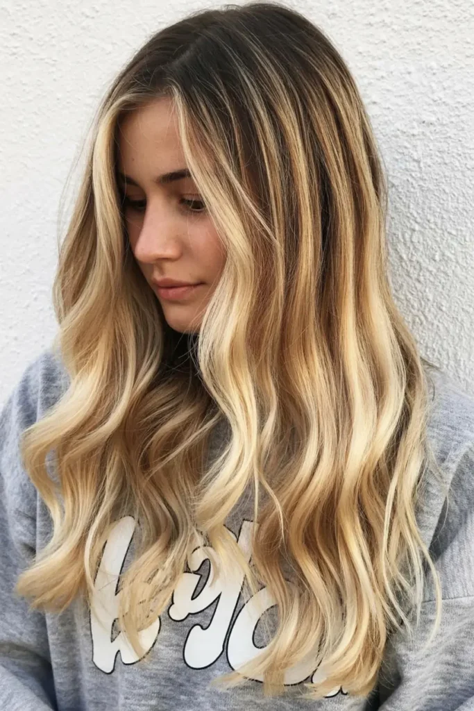 14. Creamy Blonde Highlights