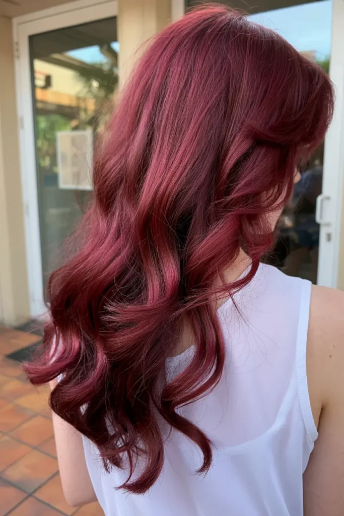 14. Dark Cherry Red Velvet Finish