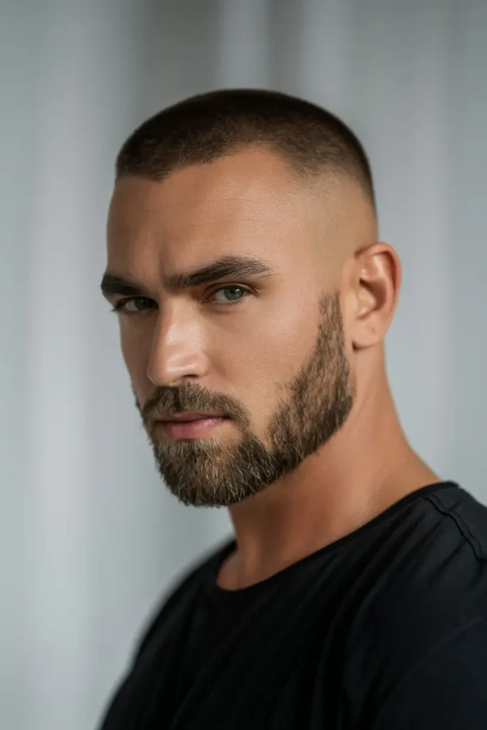 14. Defined Short Sideburns