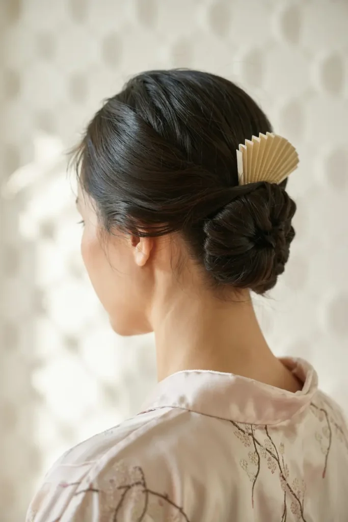 14. Low Knot with Fan Accent
