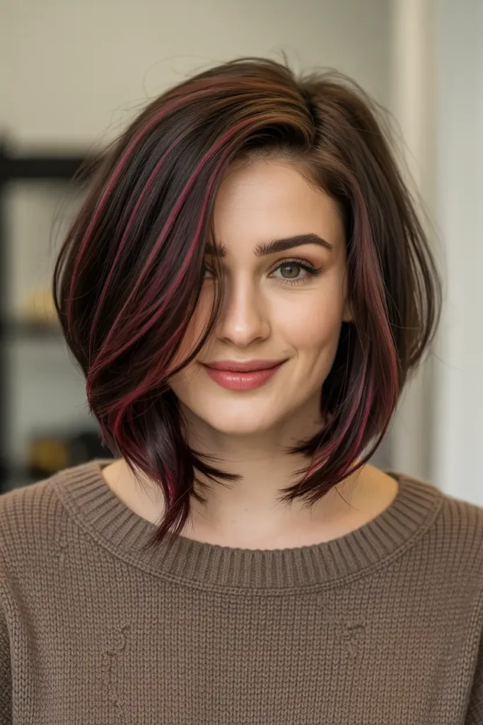 medium length shag haircuts 14. Side Part with Textured Bob
