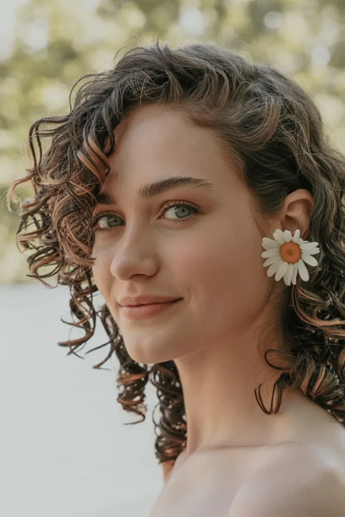 30 Easy & Stylish Hairstyles for Frizzy Hair That Actually Work 14 14. Side Swept Curls