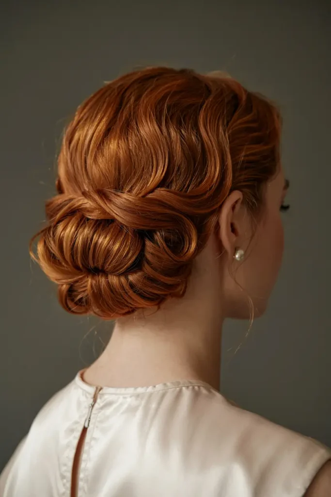 14. Sleek French Twist Updo