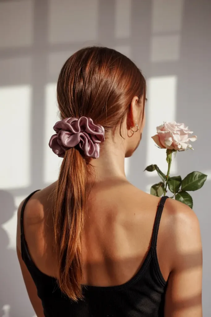 14. Straight Back with Scrunchie