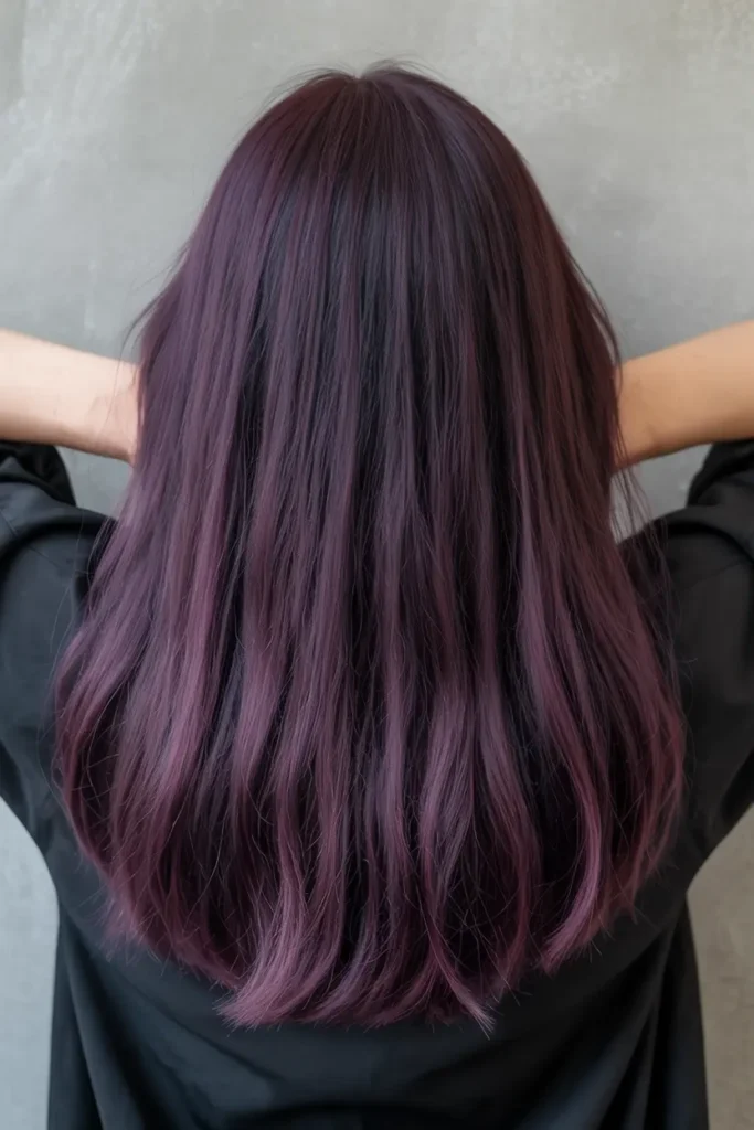 Dark Purple Hair Ideas for Brunettes & Light Hair 14 14. Subtle Dark Purple Tint