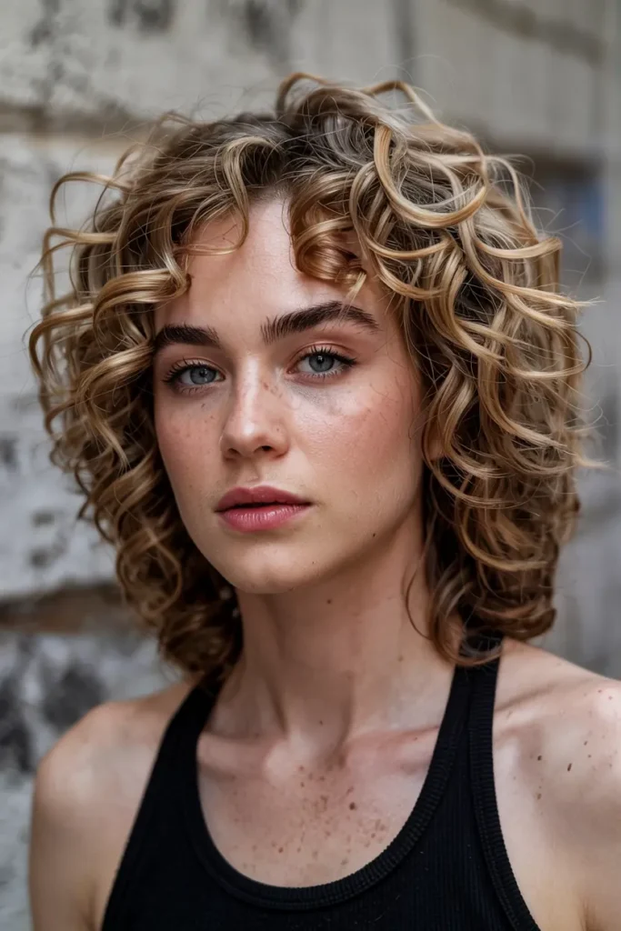 14. Tight Curl Mullet