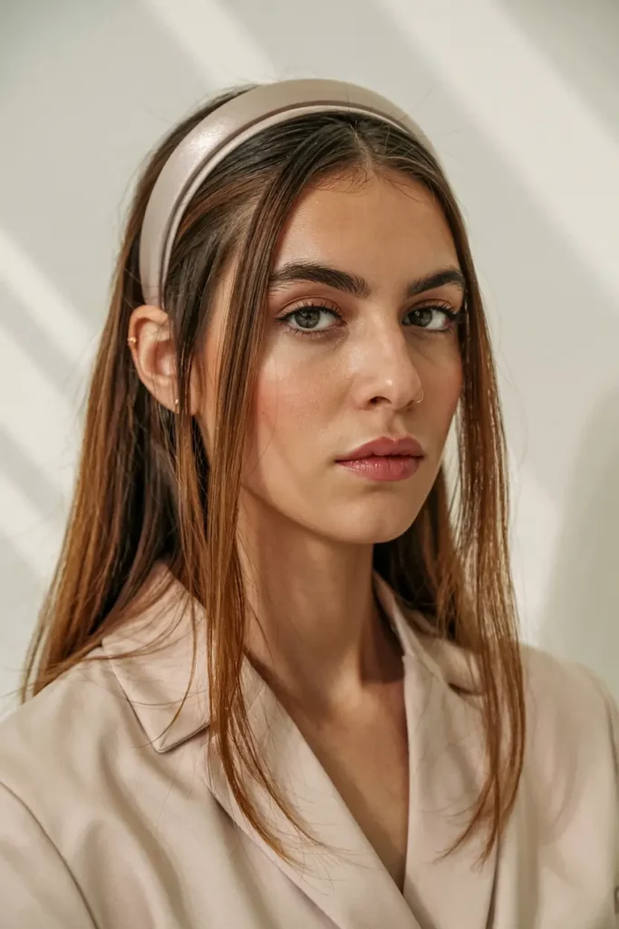 15. Long Straight with Headband