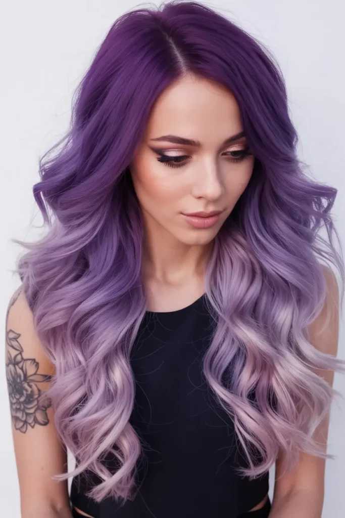 15. Natural Root Purple Ombre