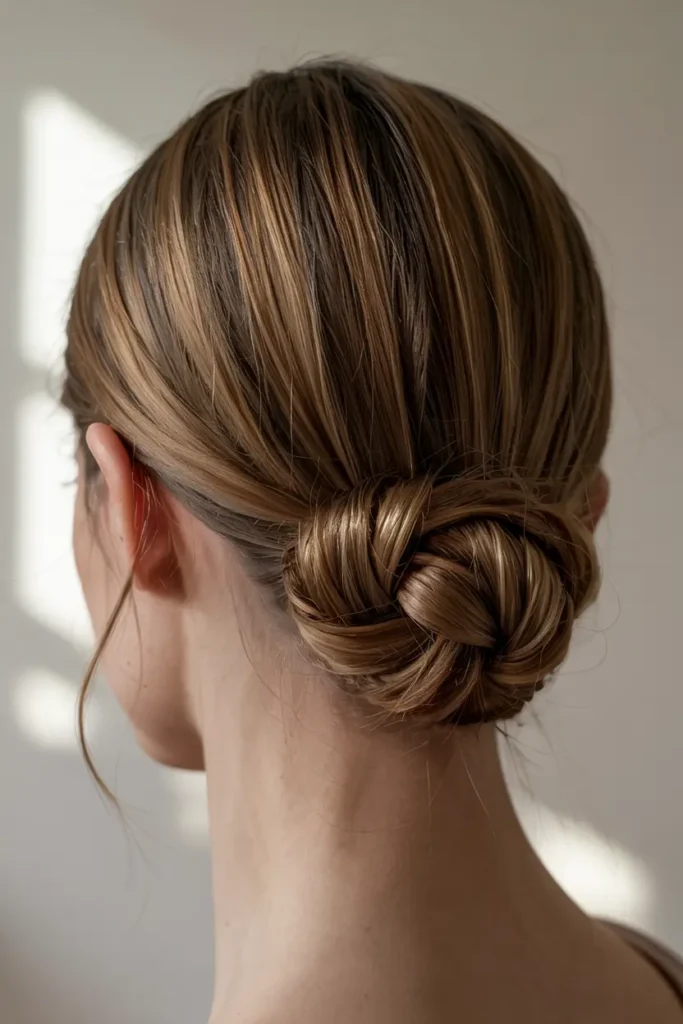 15. Sleek Back French Twist