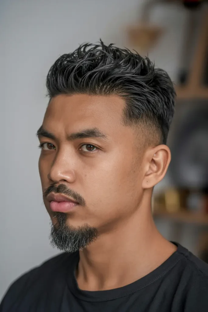 15. Spiked Crop Top with Extended Goatee