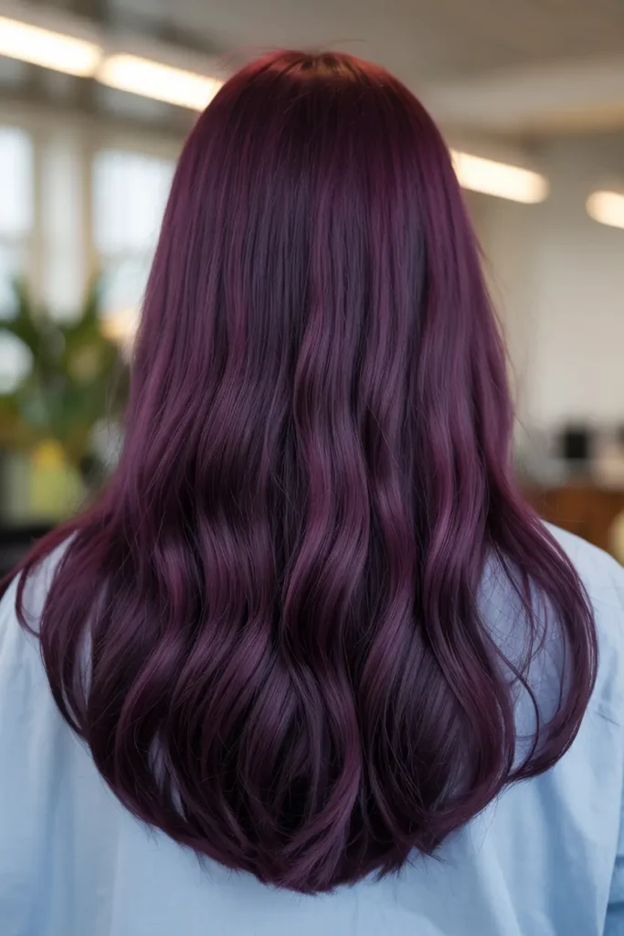 Dark Purple Hair Ideas for Brunettes & Light Hair 16 16. Blackberry Purple Hair