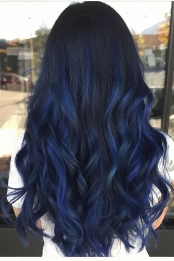 16. Dark Blue with Black Lowlights