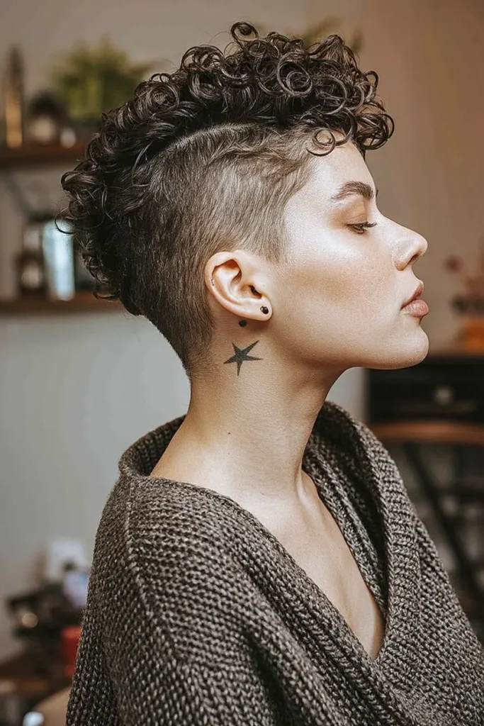 30 Best Curly Haircuts for Every Style and Length 16 16. Short Curly Hair with Tapered Sides