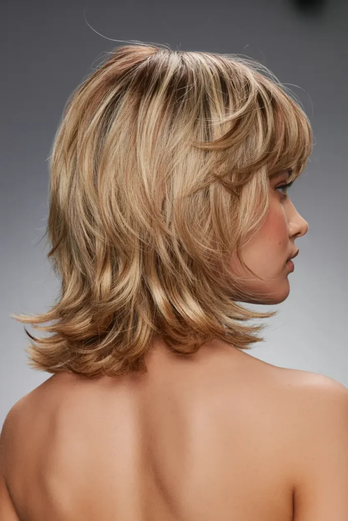30 Layered Haircuts for More Volume and Style 16 16. Shoulder Length Layers with Flip