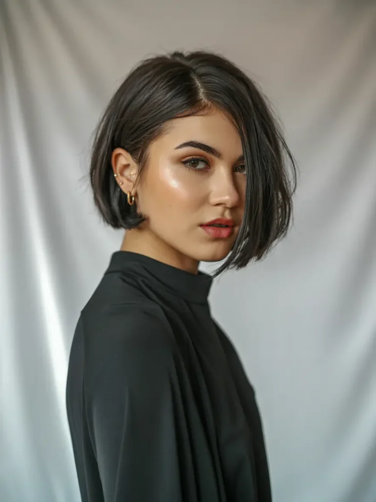 medium length shag haircuts 16. Side Part with Mini Puff at Front