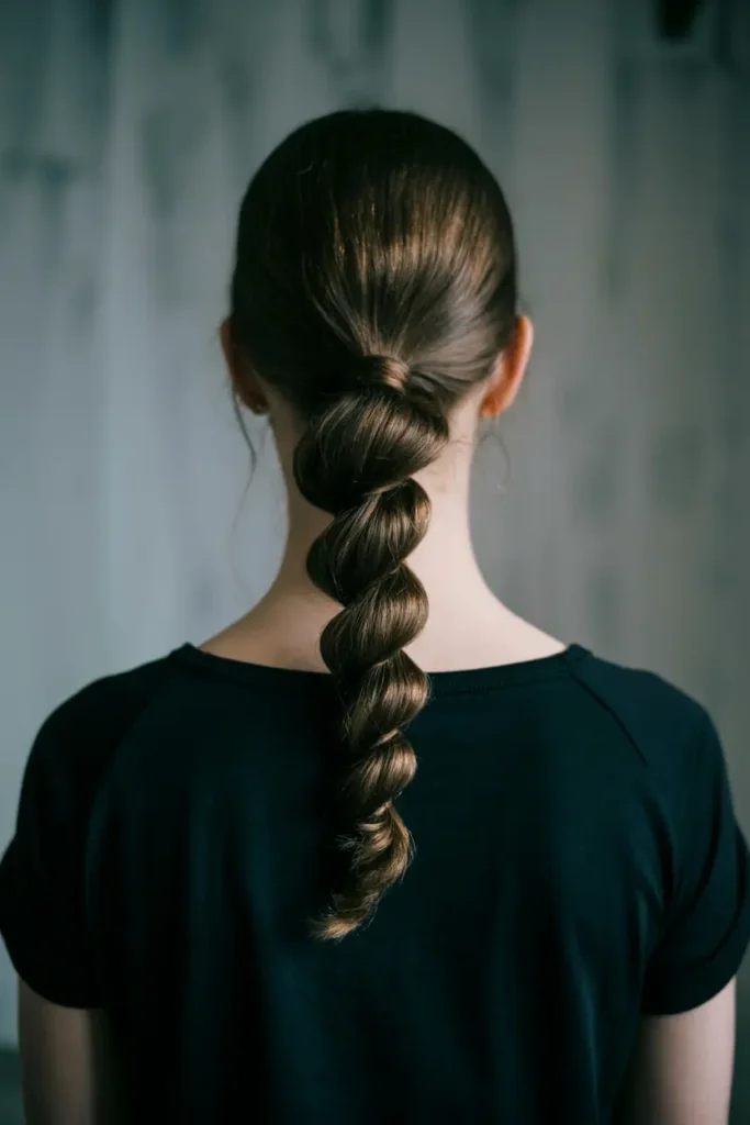16. Twisted Messy Ponytail