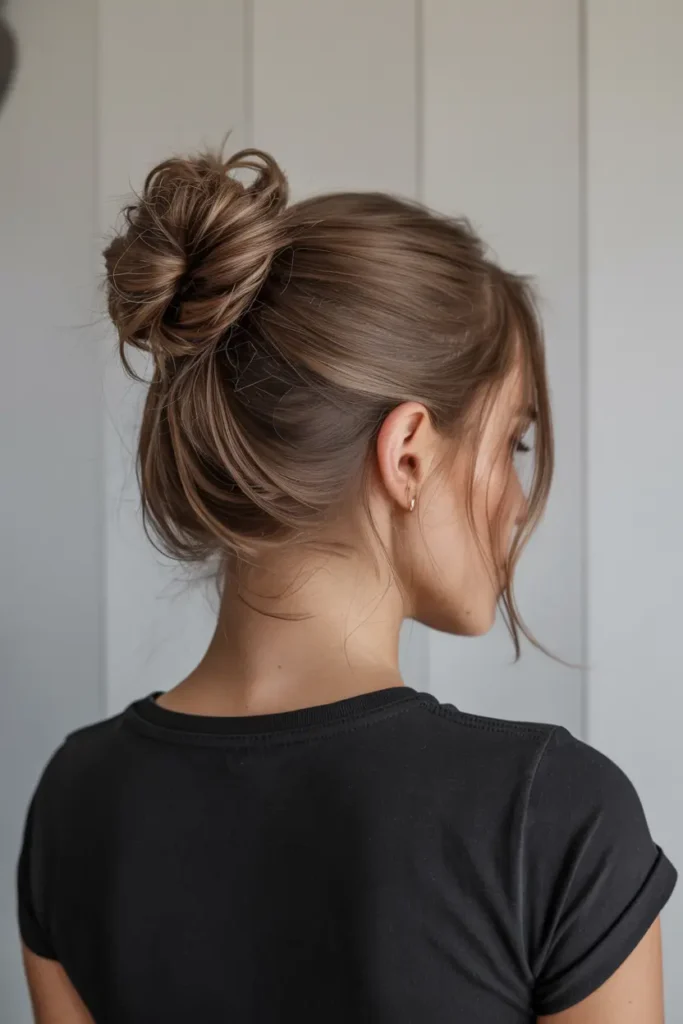 16. Wispy Messy Bun