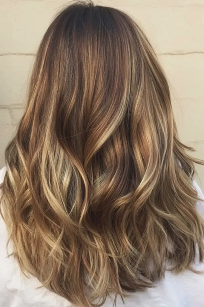 17. Blonde Highlights on Dark Brown