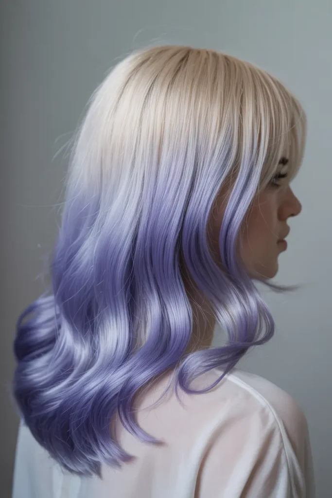17. Icy Blonde to Purple Ombre
