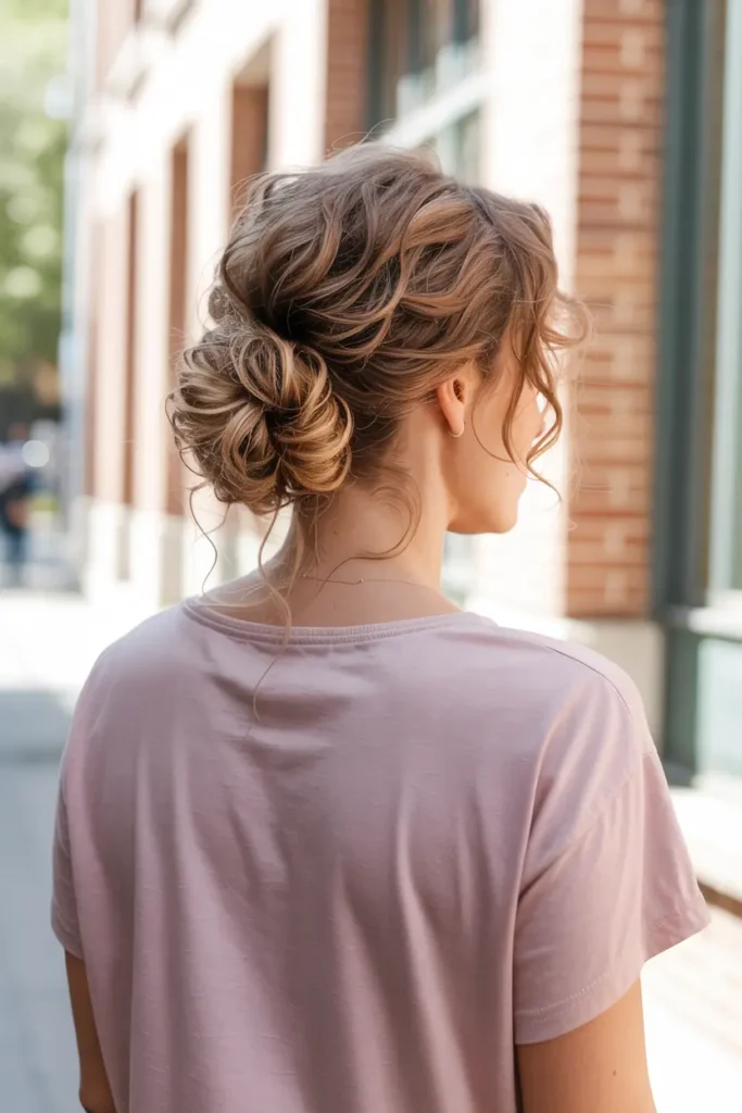 30 Easy & Stylish Hairstyles for Frizzy Hair That Actually Work 17 17. Loose French Twist