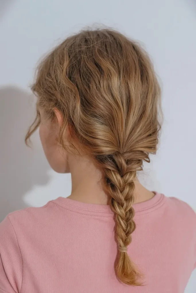 30 Easy & Stylish Hairstyles for Frizzy Hair That Actually Work 18 18. Braided Low Ponytail