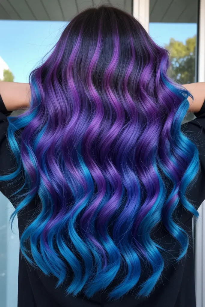 18. Dark Blue Unicorn Hair