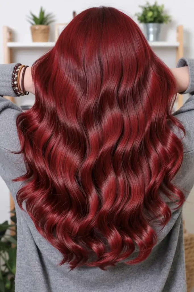18. Dark Cherry Red Unicorn Hair