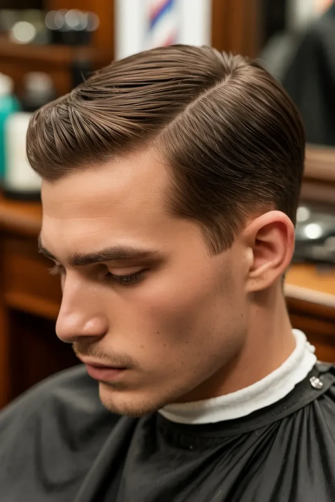 18. Side Parted Classic Style