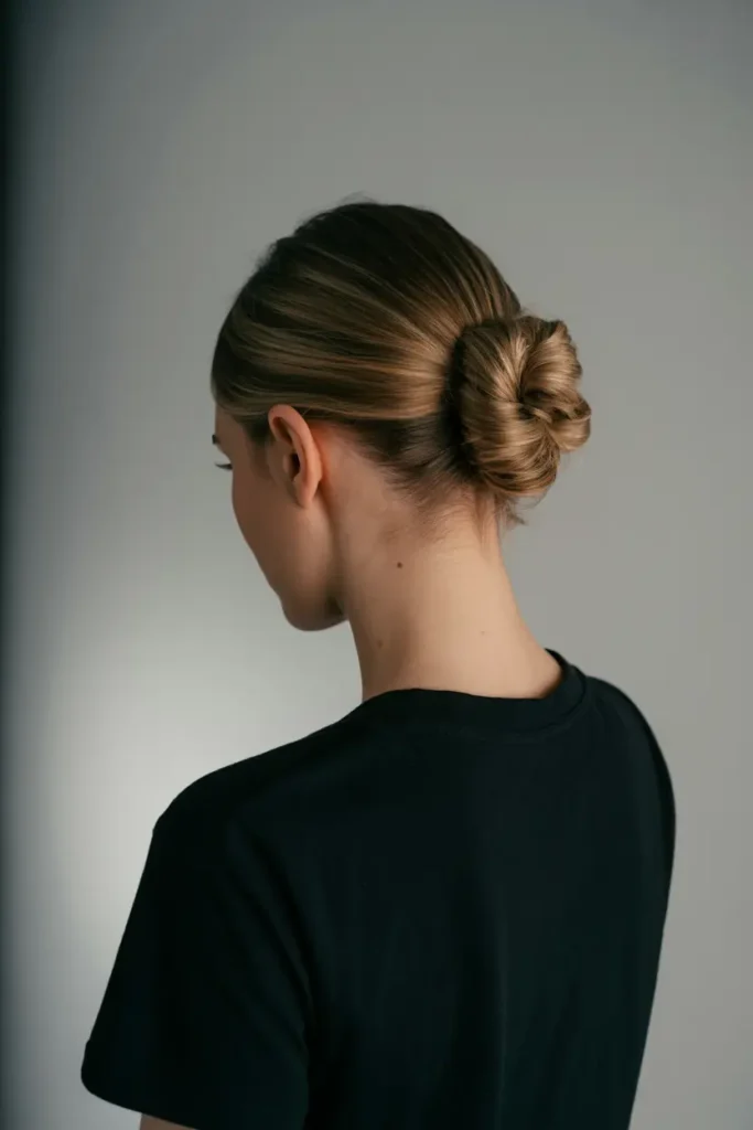 18. Sleek Base Messy Bun