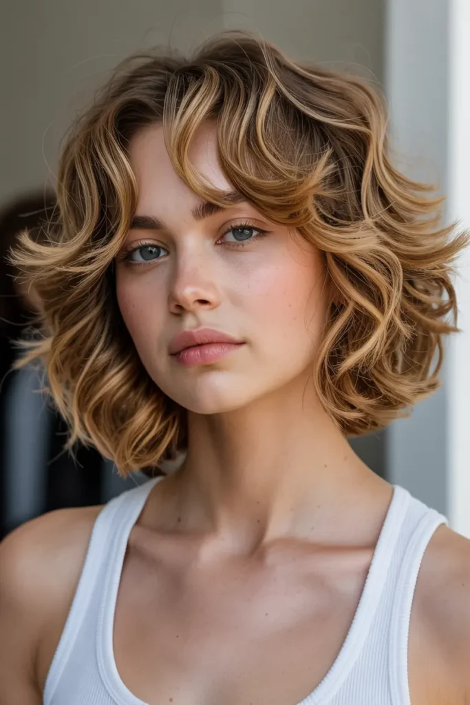 18. Wavy Bob with Layers and Volume