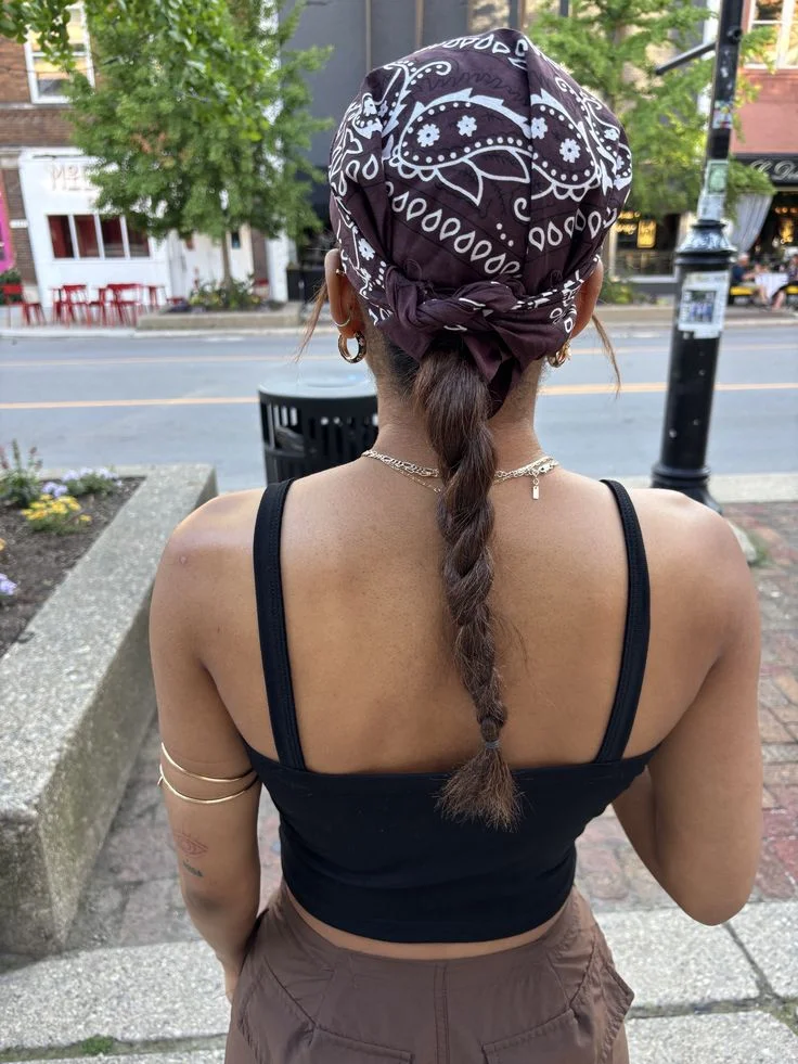Wrapped Ponytail with Bandana