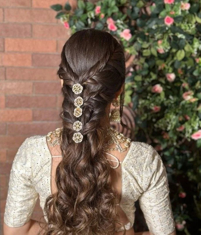 Half-Braided Floral Style