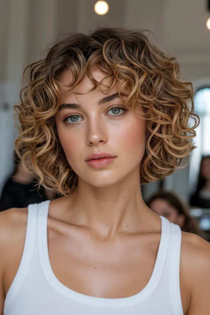 19. Curly Wavy Bob Mix