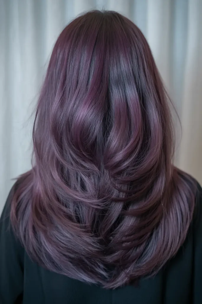Dark Purple Hair Ideas for Brunettes & Light Hair 19 19. Dark Purple Unicorn Hair