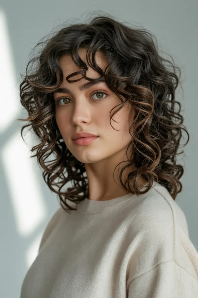 30 Best Curly Haircuts for Every Style and Length 19 19. Mid Length Curly Cut with Layers