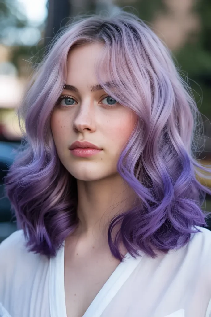 19. Soft Lilac Ombre Fade