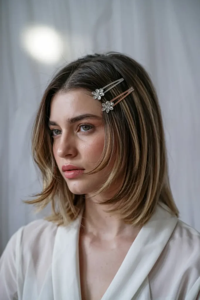 22 Top Step Cut hairStyles for a Modern Makeover 19 19. Step Cut with Hair Accessories