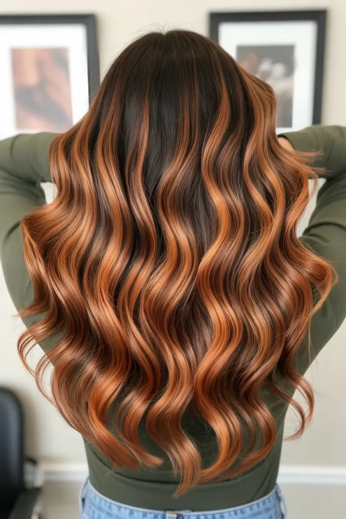 2. Dark Ginger Balayage