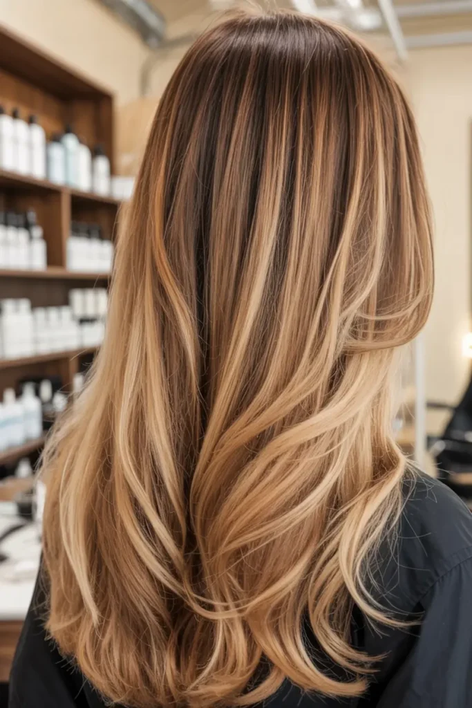 2. Dark Roots Honey Blonde
