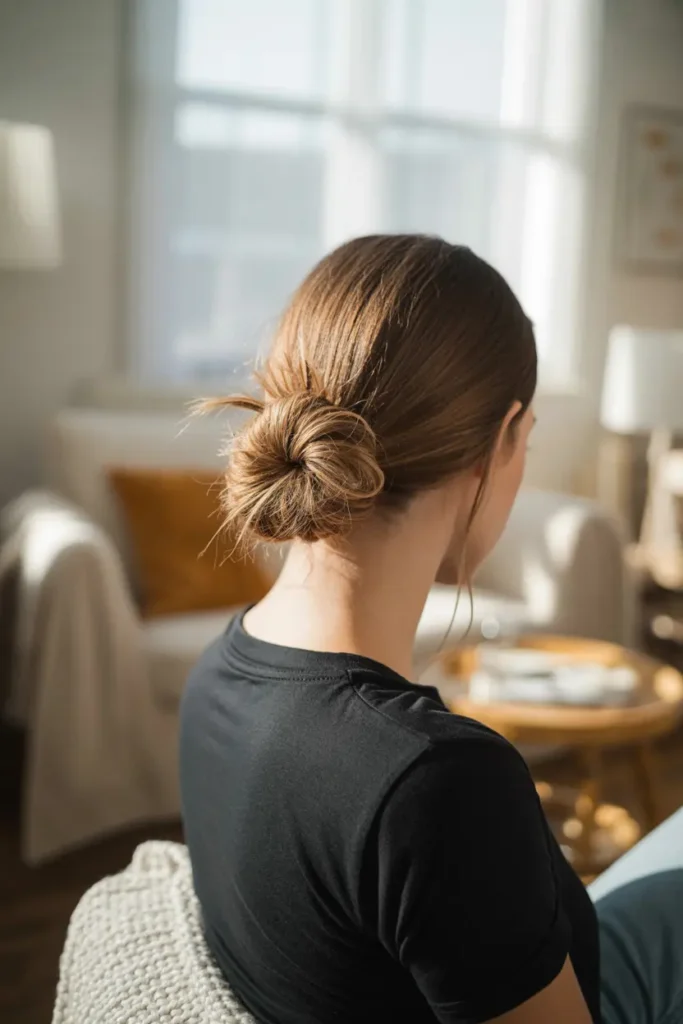 2. Low Messy Bun