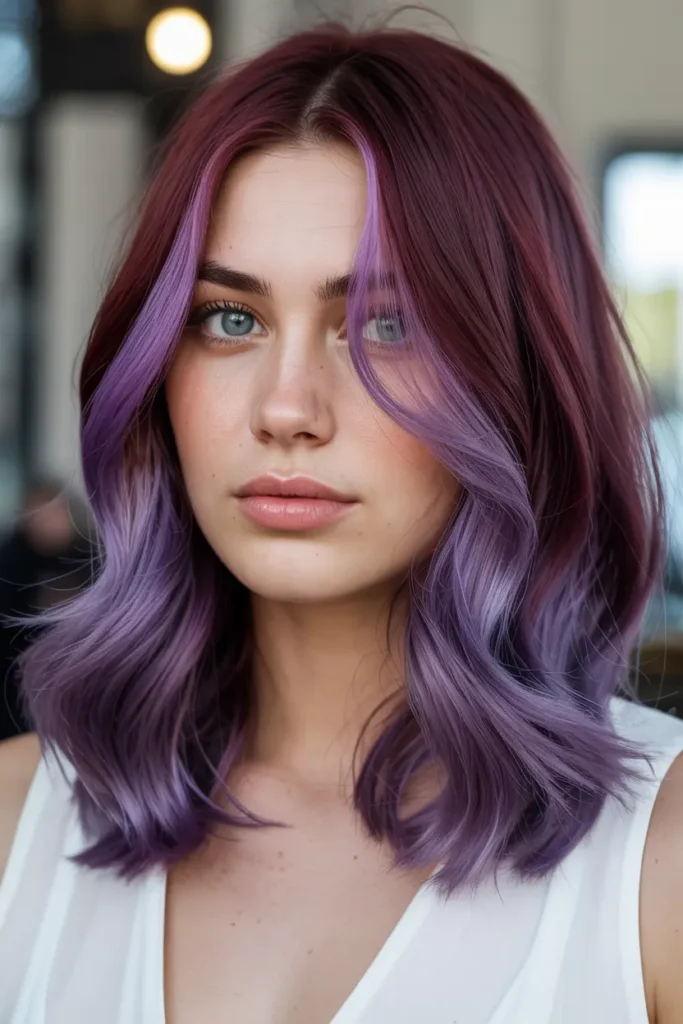 2. Plum Purple Ombre Fade