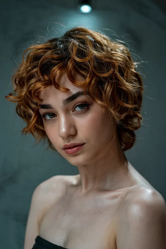 2. Short Curly Mullet