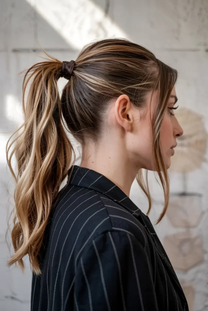 2. Voluminous High Ponytail