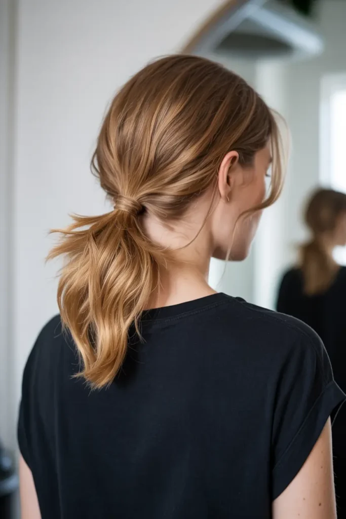 20. Choppy Messy Ponytail